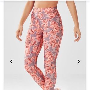High Waisted Floral Powerhold 7/8 Leggings